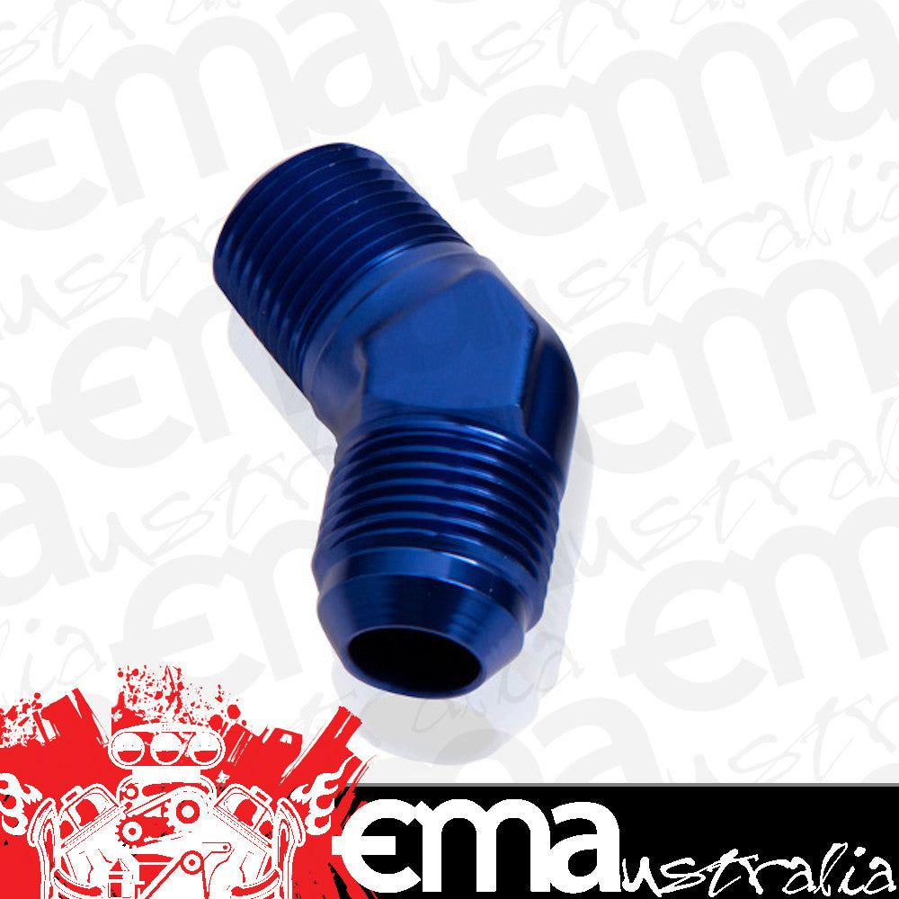 Aeroflow AF823-16-16 Male 45 Deg 1" NPT to -16AN Blue Male NPT to AN 45 Deg