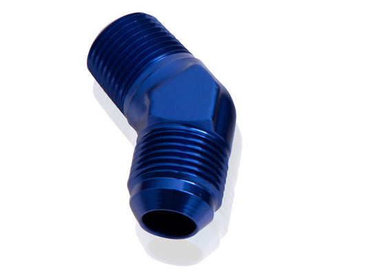Aeroflow AF823-16-16 Male 45 Deg 1" NPT to -16AN Blue Male NPT to AN 45 Deg