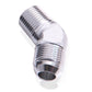 Aeroflow AF823-16-16S Male 45 Deg 1" NPT to -16AN Silver Male NPT to AN 45 Deg