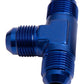 Aeroflow AF824-04 Male Flare Tee -4AN Blue All Sides Male An