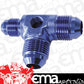Aeroflow AF824-06-08 Male Flare Tee -8AN x 2 90 Degand 1 x -6AN 1/8 Port 2 Sides