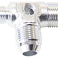 Aeroflow AF824-06-08S Male Flare Tee -8AN x 2 90 Degand 1 x -6AN 1/8 Port 2 Sides