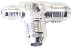 Aeroflow AF824-06-08S Male Flare Tee -8AN x 2 90 Degand 1 x -6AN 1/8 Port 2 Sides