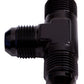 Aeroflow AF824-08BLK Male Flare Tee -8AN Black All Sides Male An
