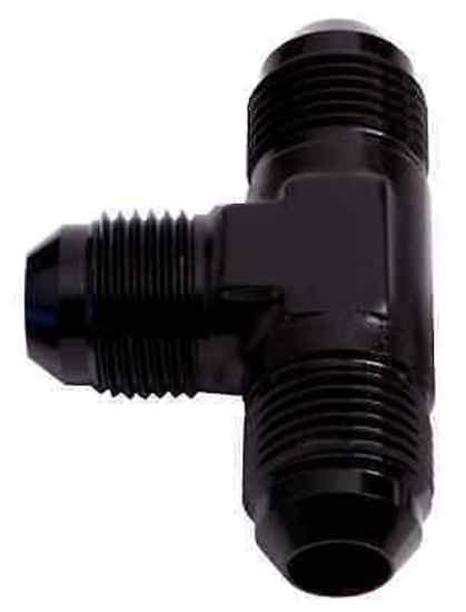 Aeroflow Performance Products AF824-16BLK Male Flare Tee -16AN Black All Sides Male An