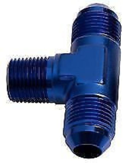Aeroflow Performance Products AF825-03 Tee -3AN with 1/8" NPT On Sideblue AN Tee with NPT On Side