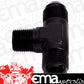 Aeroflow AF825-03BLK Tee -3AN with 1/8" NPT On Sideblack AN Tee with NPT On Side