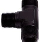 Aeroflow AF825-03BLK Tee -3AN with 1/8" NPT On Sideblack AN Tee with NPT On Side