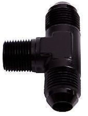 Aeroflow AF825-03BLK Tee -3AN with 1/8" NPT On Sideblack AN Tee with NPT On Side