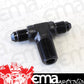 Aeroflow AF825-04-04BLK Tee -4AN with 1/4" NPT On Sideblack AN Tee with NPT On Side