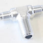 Aeroflow AF825-04-04S Tee -4AN with 1/4" NPT On Sidesilver AN Tee with NPT On Side