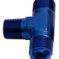 Aeroflow AF825-04 Tee -4AN with 1/8" NPT On Sideblue AN Tee with NPT On Side