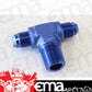 Aeroflow AF825-06-06 Tee -6AN with 3/8" NPT On Sideblue AN Tee with NPT On Side