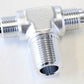 Aeroflow AF825-06-06S Tee -6AN with 3/8" NPT On Sidesilver AN Tee with NPT On Side