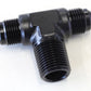 Aeroflow AF825-08-08BLK Tee -8AN with 1/2" NPT On Sideblack AN Tee with NPT On Side