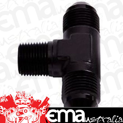 Aeroflow Performance Products AF825-08BLK Tee -8AN with 3/8" NPT On Sideblack AN Tee with NPT On Side