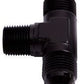 Aeroflow AF825-08BLK Tee -8AN with 3/8" NPT On Sideblack AN Tee with NPT On Side