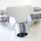 Aeroflow AF825-16-20S Tee -20AN with 1"NPT On Side Silver AN Tee with NPT On Side