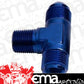 Aeroflow AF825-16 Tee -16AN with 3/4"NPT On Sideblue AN Tee with NPT On Side
