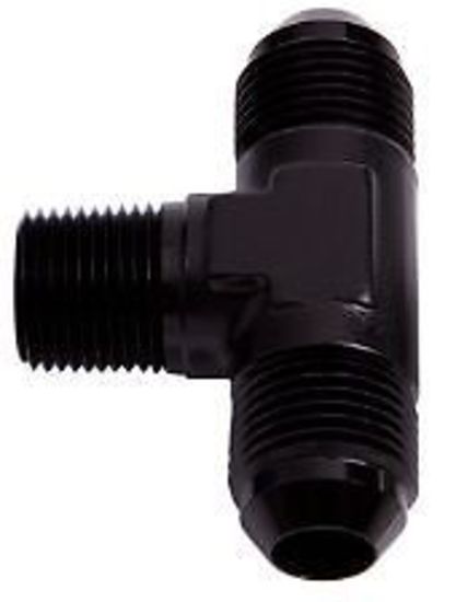 Aeroflow Performance Products AF825-16BLK Tee -16AN with 3/4"NPT On Sideblack AN Tee with NPT On Side
