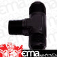 Aeroflow AF825-20BLK Tee -20AN with 1-1/4"NPT On Side Black AN Tee with NPT On