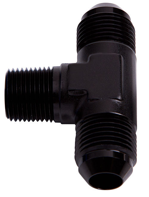 Aeroflow AF825-20BLK Tee -20AN with 1-1/4"NPT On Side Black AN Tee with NPT On