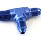 Aeroflow AF826-04-04 Tee -4AN with 1/4" NPT On Run Blue AN Tee with NPT On Run