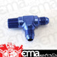 Aeroflow AF826-06-06 Tee -6AN with 3/8" NPT On Run Blue AN Tee with NPT On Run