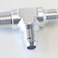 Aeroflow AF826-06-06S Tee -6AN with 3/8" NPT On Run Siilver AN Tee with NPT On Run