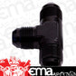 Aeroflow AF826-06BLK Tee -6AN with 1/4" NPT On Run Black AN Tee with NPT On Run