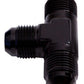Aeroflow AF826-06BLK Tee -6AN with 1/4" NPT On Run Black AN Tee with NPT On Run