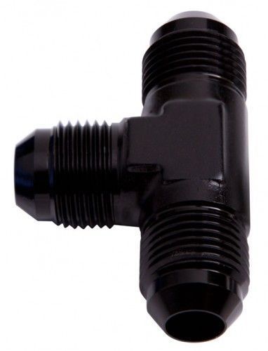 Aeroflow AF826-06BLK Tee -6AN with 1/4" NPT On Run Black AN Tee with NPT On Run