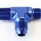 Aeroflow AF826-08-08 Tee -8AN with 1/2" NPT On Run Blue AN Tee with NPT On Run