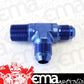 Aeroflow AF826-08-08 Tee -8AN with 1/2" NPT On Run Blue AN Tee with NPT On Run