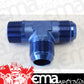Aeroflow AF826-16-16 Tee -16AN with 1" NPT On Run Blue AN Tee with NPT On Run