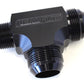 Aeroflow AF826-16-20BLK Tee -20AN with 1" NPT On Run Black AN Tee with NPT On Run