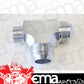 Aeroflow AF826-16-20S Tee -20AN with 1" NPT On Run Silver AN Tee with NPT On Run