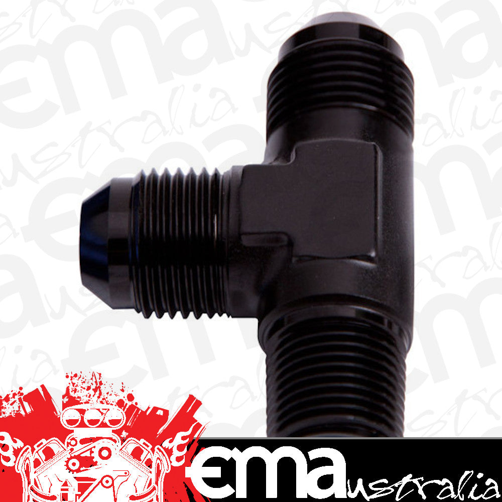 Aeroflow AF826-20BLK Tee -20AN with 1-1/4" NPT On Black AN Tee with NPT On Run