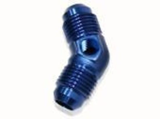 Aeroflow Performance Products AF827-06P Male -6 45 Deg Union with 1/8"Port Blue