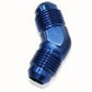 Aeroflow AF827-16 45 Deg Male -16AN Flare Union Blue Male to Male