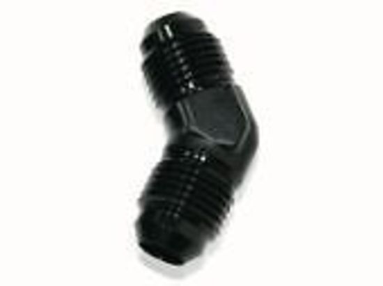 Aeroflow AF827-16BLK 45 Deg Male -16AN Flare Union Black Male to Male