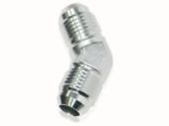 Aeroflow AF827-16S 45 Deg Male -16AN Flare Union Silver Male to Male