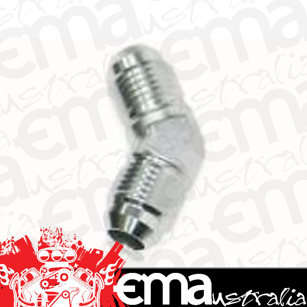 Aeroflow AF827-16S 45 Deg Male -16AN Flare Union Silver Male to Male