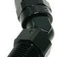 Aeroflow 100 & 450 series braided hose Male 1/8 NPT 45 Deg to -6 Black Aeroflow Performance Products AF828-06-02BLK
