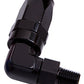 Aeroflow AF829-08-06BLK Male 3/8" NPT 90 Deg to -8AN Black Full Swivel 90 Deg