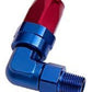 Aeroflow AF829-10-06 Male 3/8" NPT 90 Deg to -10AN Blue Full Swivel 90 Deg