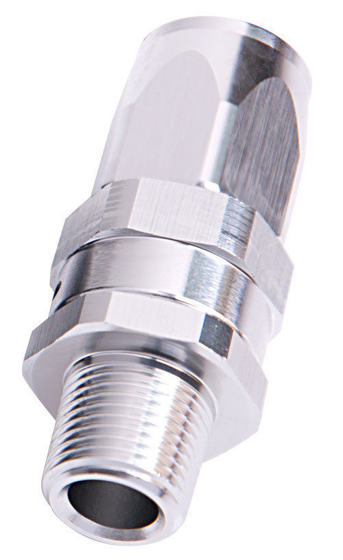 Aeroflow AF830-06-02S Male 1/8" NPT Straight to -6Ansilver Full Swivel Straight