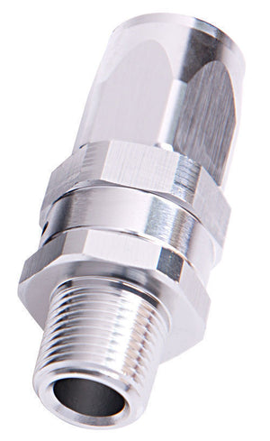 Aeroflow AF830-08-04S Male 1/4" NPT Straight to -8Ansilver Full Swivel Straight