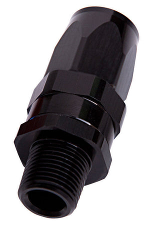 Aeroflow AF830-08-06BLK Male 3/8" NPT Straight to -8Anblack Full Swivel Straight