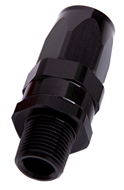 Aeroflow AF830-08-08BLK Male 1/2" NPT Straight to -8Anblack Full Swivel Straight